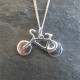 Silver Bicycle Pendant And Chain