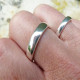 Silver Comfort Fit Wedding Ring Set