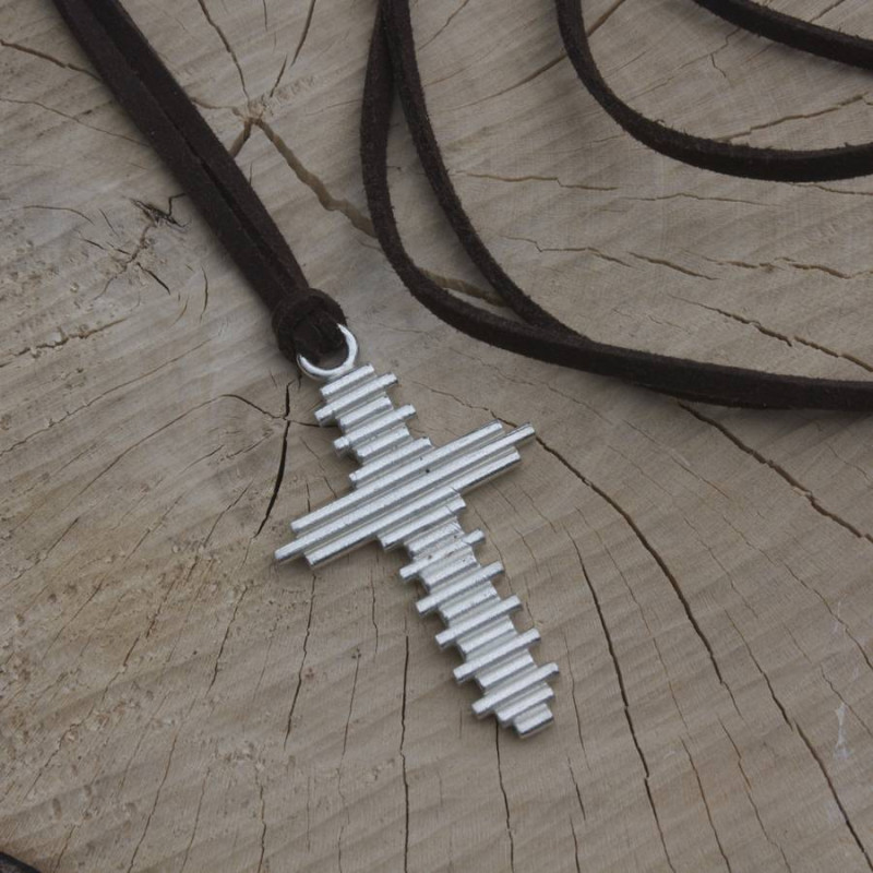 Large Silver Cross Necklace Large Silver Cross Necklace