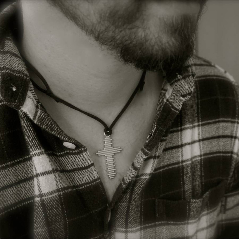 Large Silver Cross Necklace Large Silver Cross Necklace gallery image