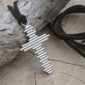 Large Silver Cross Necklace Large Silver Cross Necklace gallery image