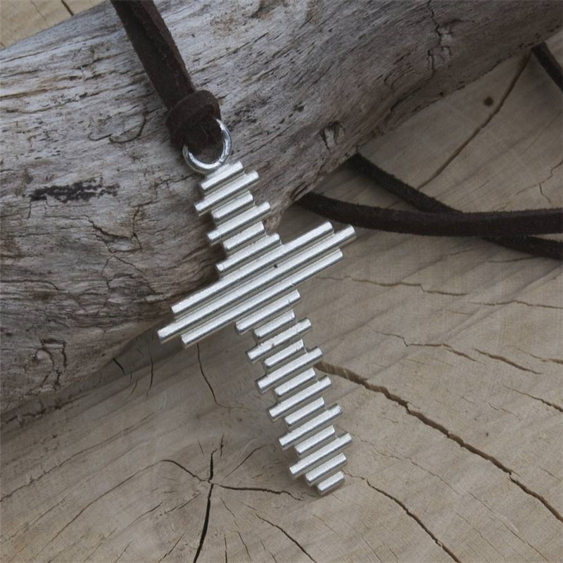 Large Silver Cross Necklace Large Silver Cross Necklace gallery image