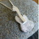 Silver Guitar Pendant And Chain