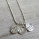 Silver Letter Charm And Ball Chain Necklace