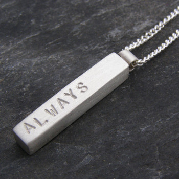 Silver Mens Chunky Personalised Pendant Silver Mens Chunky Personalised Pendant