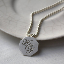 Silver Monogram Necklace