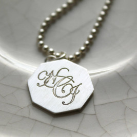 Silver Monogram Necklace