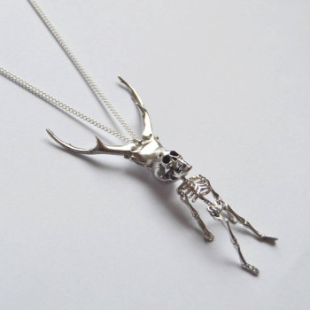 Silver Pierre Skeleton Pendant