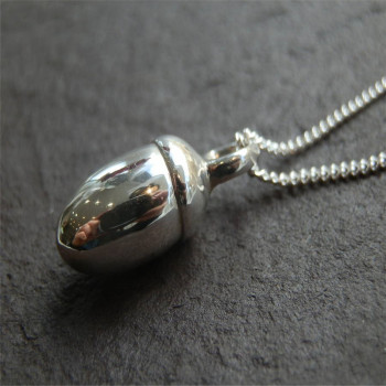 Silver Toggle Acorn Pendant