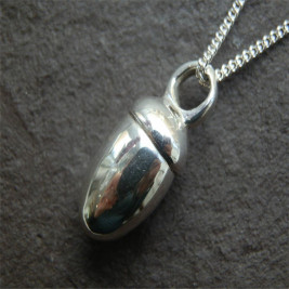 Silver Toggle Acorn Pendant