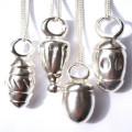 Silver toggle hot air balloon pendant