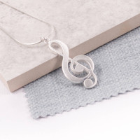 Silver Treble Clef Pendant