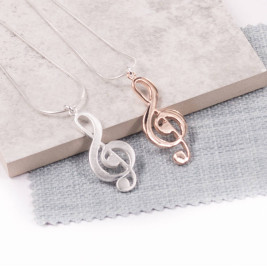 Silver Treble Clef Pendant