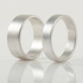 Hand-Forged Flat-Fit Silver Wedding Band Ring Hand-forged flat-fit silver wedding band ring