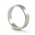 Hand-Forged Flat-Fit Silver Wedding Band Ring Hand-forged flat-fit silver wedding band ring product view