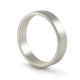 Silver Wedding Band Ring Hand Forged Flat Fit