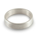 Hand-Forged Flat-Fit Silver Wedding Band Ring Hand-forged flat-fit silver wedding band ring product view