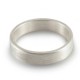 Silver Wedding Band Ring Hand Forged Flat Fit