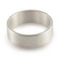 Hand-Forged Flat-Fit Silver Wedding Band Ring Hand-forged flat-fit silver wedding band ring product view