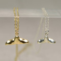 Silver Whale Tail Pendant Necklace Silver whale tail pendant necklace