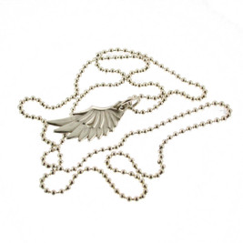 Silver Wing Pendant With 18 Silver Chain