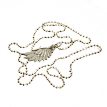 Silver Wing Pendant With 18 Silver Chain