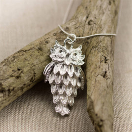 Silver Wise Owl Pendant