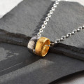 Small Meteorite Rings Necklace Small Meteorite Rings Necklace