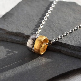 Small Meteorite Rings Necklace