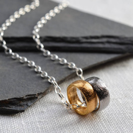 Small Meteorite Rings Necklace