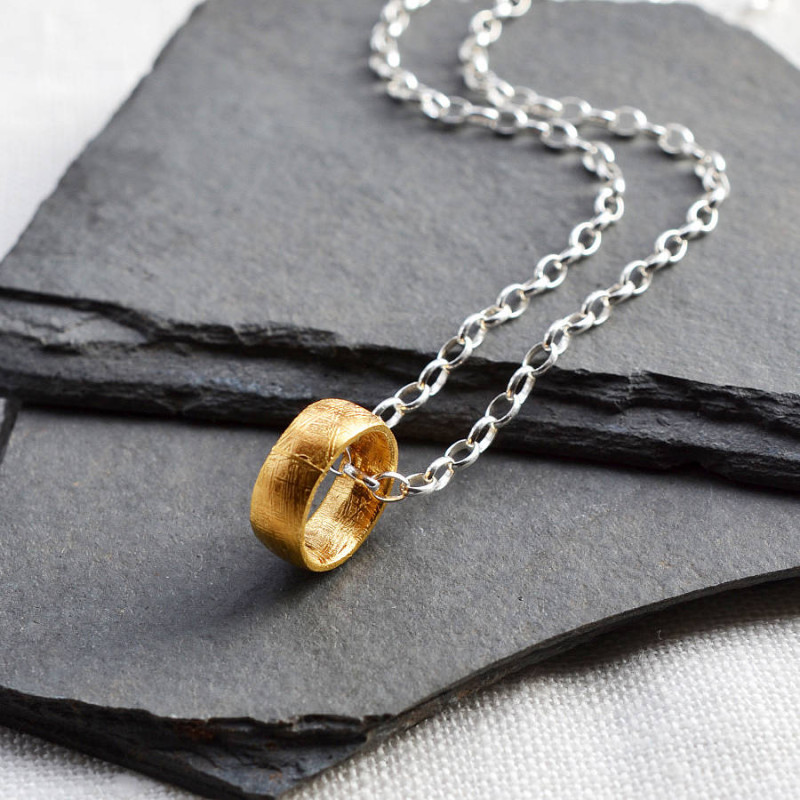Small Meteorite Rings Necklace Small Meteorite Rings Necklace product image