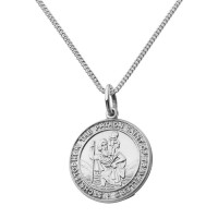 St Christopher Chunky Round Necklace