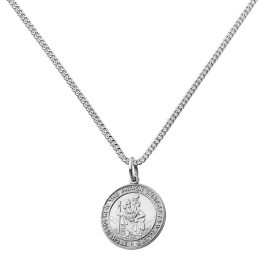 St Christopher Chunky Round Necklace