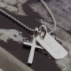 Sterling Silver Chains And Leather Necklet For Men