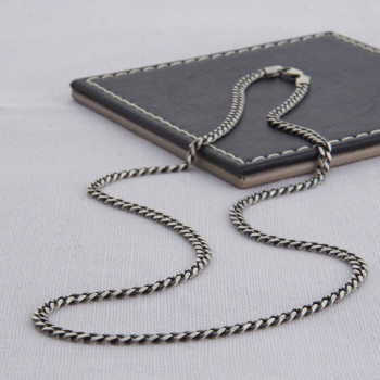 Sterling Silver Mens Curb Chain Necklace