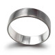 Sterling Silver Oxidized Flat Wedding Band Ring