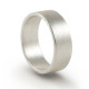 Sterling Silver Oxidized Flat Wedding Band Ring