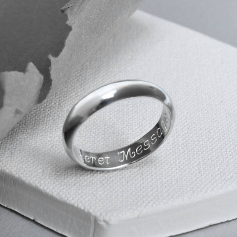 Sterling Silver Secret Message Ring