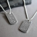 Sterling Silver Solid Dog Tag Necklace Sterling silver solid dog tag necklace
