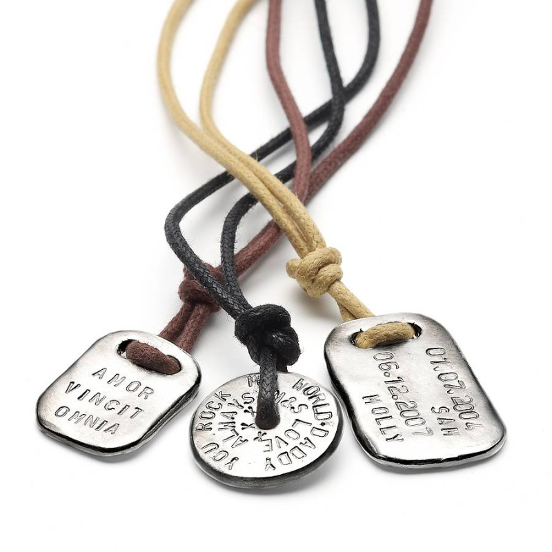 Men's Personalised Tablet Necklace Men's personalised tablet necklace lifestyle image