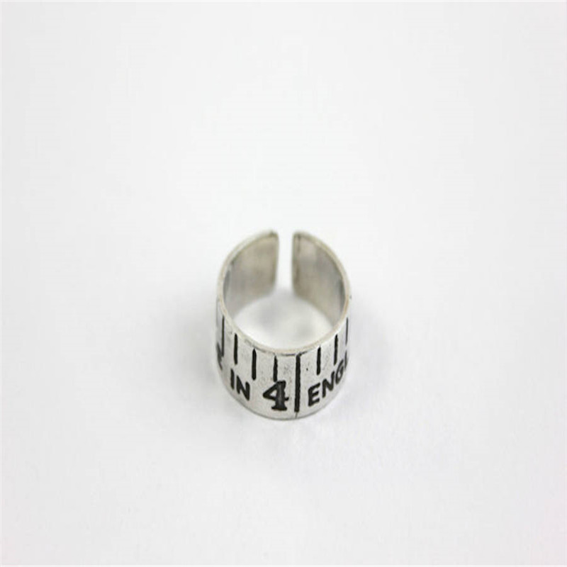 Etched Silver Vintage Tape Measure Ring Etched silver vintage style tape measure ring