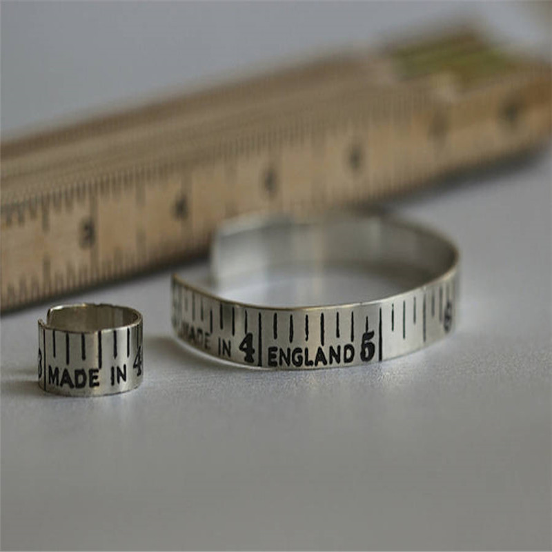 Etched Vintage Tape Measure Ring Etched vintage style tape measure ring product view