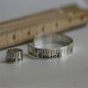 Etched Silver Vintage Style Tape Measure Ring