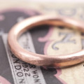 Textured Solid Gold Halo Band Textured solid gold halo band