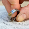 Personalised Textured Wedding Band Personalised textured wedding band product image