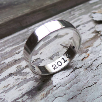 Silver Personalised Ring