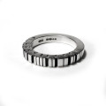 Thick square silver barcode ring product view