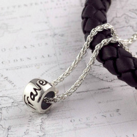 ‘Travel Safe’ Solid Silver Mojo Charm Necklace