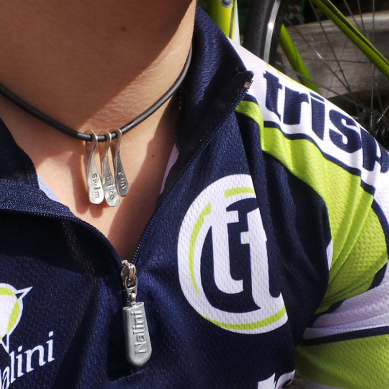 Triathlon Swim Bike Run Necklace Triathlon Swim Bike Run Necklace product view