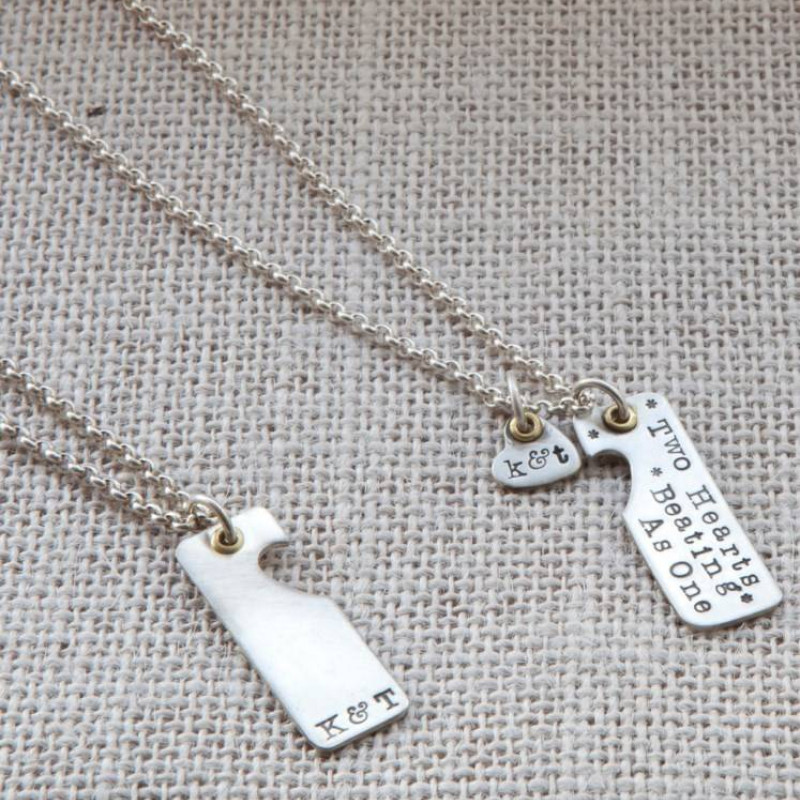 Two Hearts Beat As One Couples Necklace Two Hearts Beat As One couples necklace product image